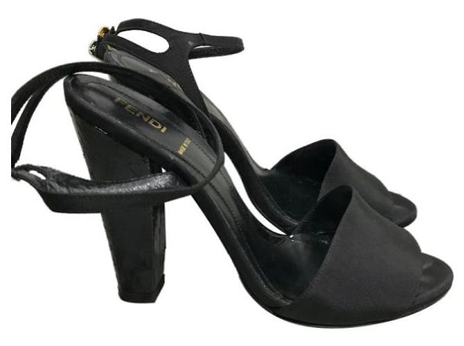 Sandali FENDI T.EU 38 Tessuto Nero - vista 7