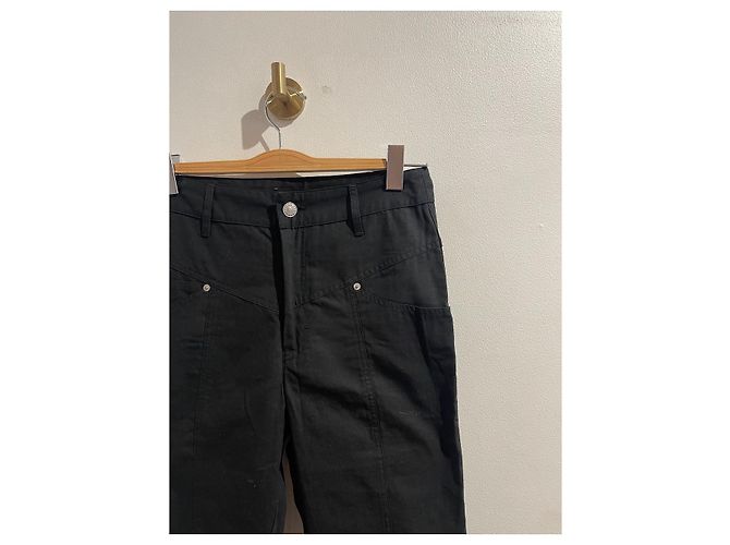 ISABEL MARANT Pantalones T.International S Algodón Negro - vista 2