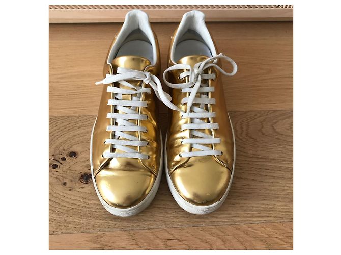 Sneaker LOUIS VUITTON T.EU 38.5 Leder Golden - Ansicht 3