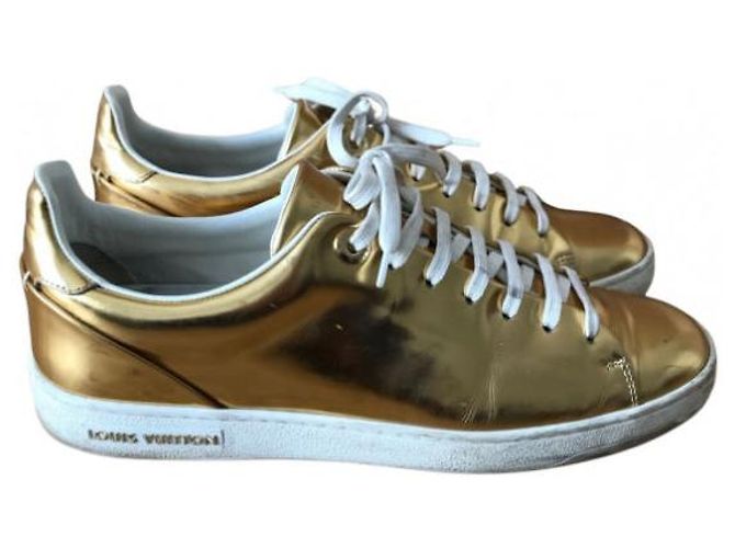 Sneaker LOUIS VUITTON T.EU 38.5 Leder Golden - Ansicht 9