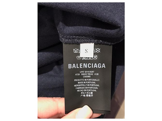 BALENCIAGA Tops T.International S Algodón Azul - vista 4
