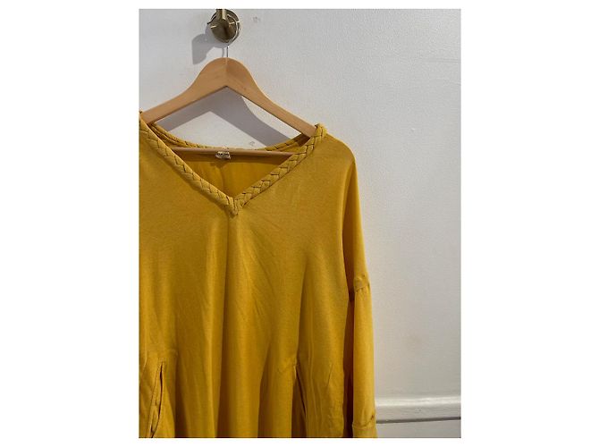 Hermès Vestido HERMES T.Internacional XS Seda Amarillo - vista 2