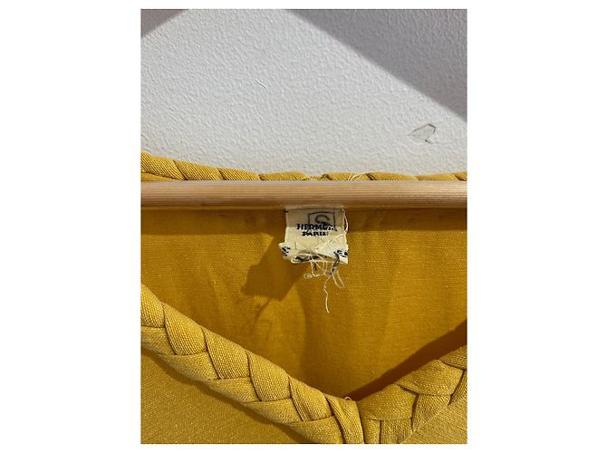 Hermès Vestido HERMES T.Internacional XS Seda Amarillo - vista 3