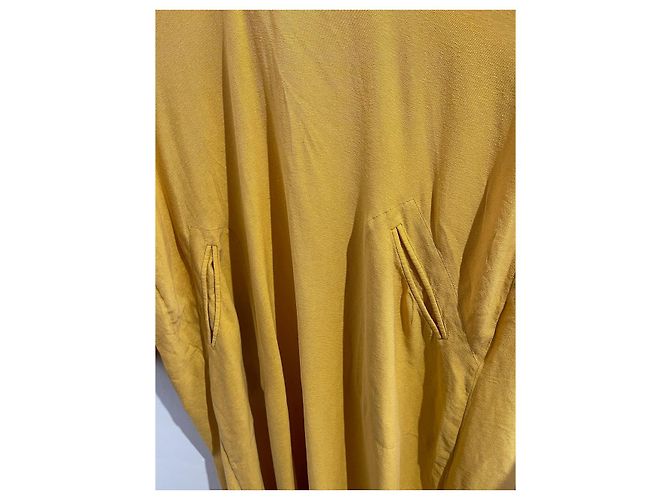 Hermès Vestido HERMES T.Internacional XS Seda Amarillo - vista 4