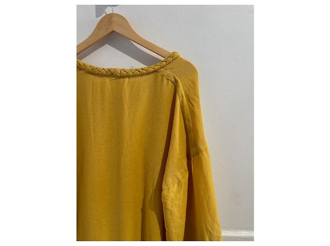 Hermès Vestido HERMES T.Internacional XS Seda Amarillo - vista 6