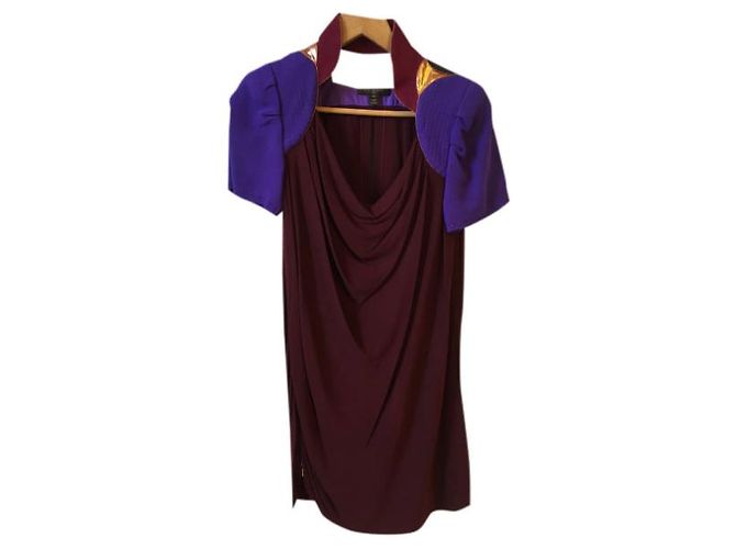 Vestido Louis Vuitton T.34 Burdeos - vista 9