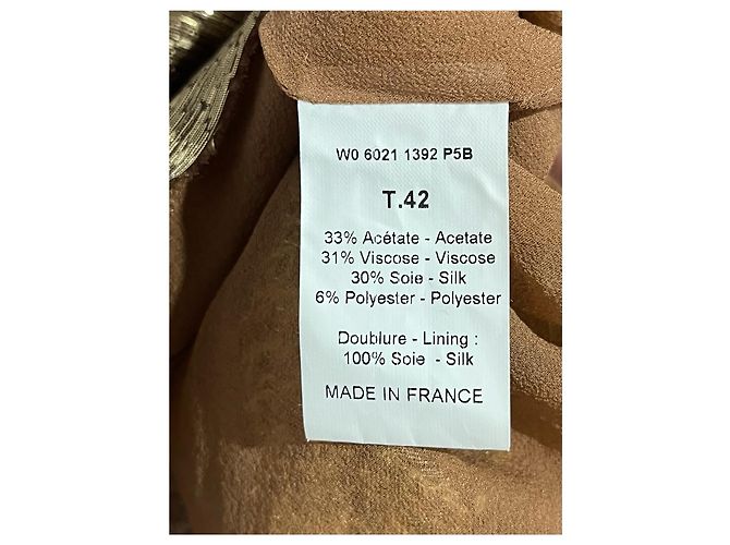 LANVIN Tops T.Internacional XL Seda Dorado - vista 7