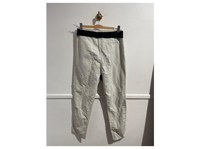 Pantalones LANVIN T.International M Algodón Blanco - vista 3