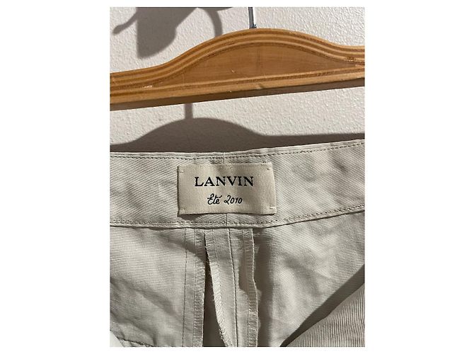 Pantalones LANVIN T.International M Algodón Blanco - vista 5