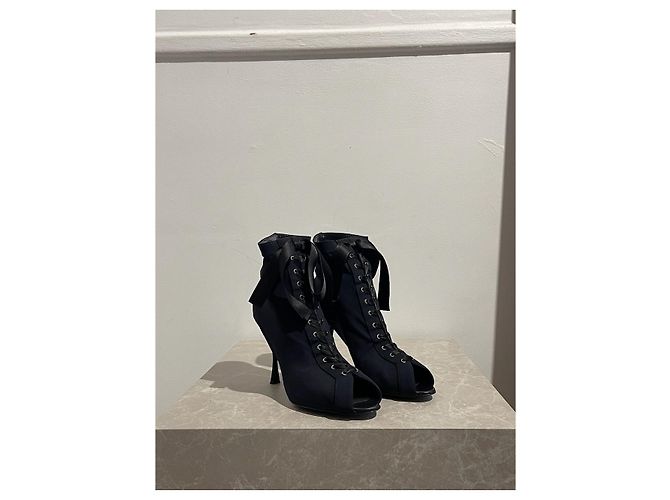 DOLCE & GABBANA Stivaletti T.EU 38 Tessuto Nero - vista 2