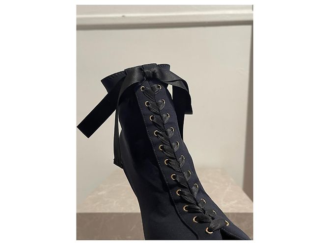 DOLCE & GABBANA Stivaletti T.EU 38 Tessuto Nero - vista 7