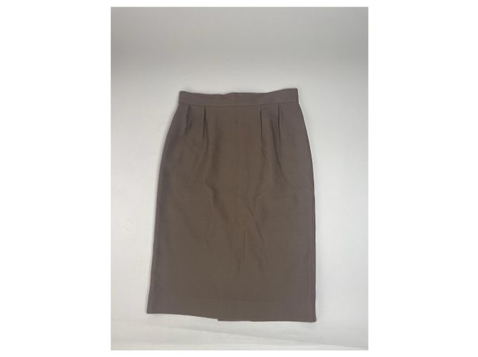 Gonna in lana vintage Dior marrone - vista 4