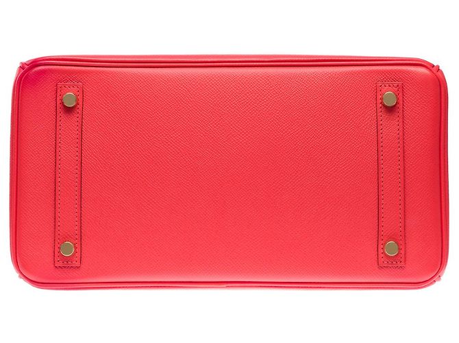 Hermès Sac HERMES Birkin 30 en Cuir Rose - 102598 - vue 11