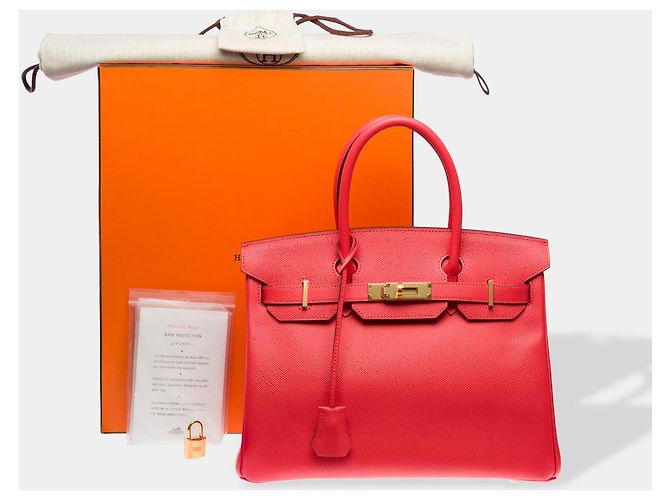 Hermès Sac HERMES Birkin 30 en Cuir Rose - 102598 - vue 2