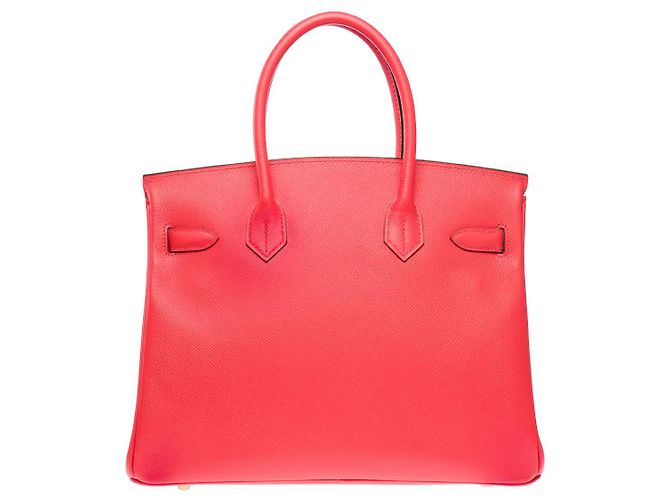 Hermès Sac HERMES Birkin 30 en Cuir Rose - 102598 - vue 4