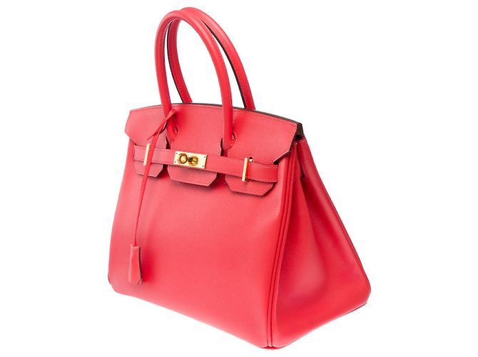 Hermès Sac HERMES Birkin 30 en Cuir Rose - 102598 - vue 5