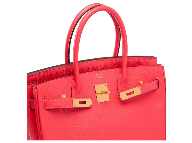 Hermès Sac HERMES Birkin 30 en Cuir Rose - 102598 - vue 7