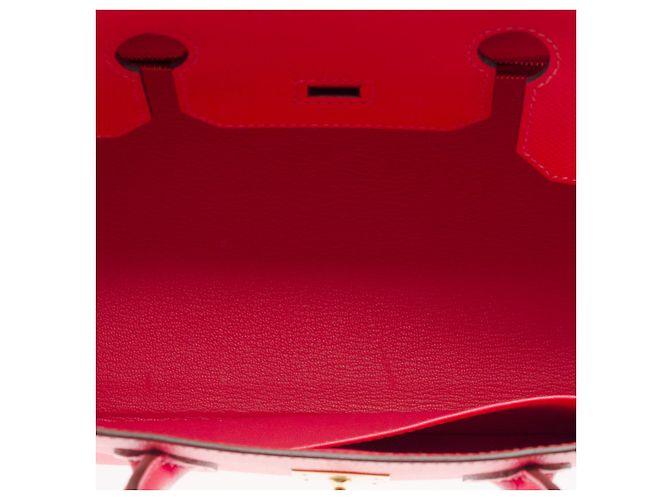 Hermès Sac HERMES Birkin 30 en Cuir Rose - 102598 - vue 9
