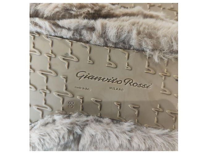 Gianvito Rossi Ballettschuhe Kunstfell Beige - Ansicht 2