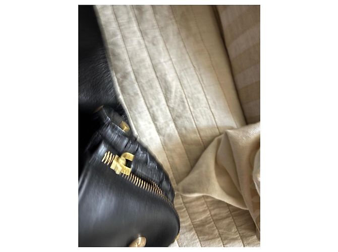 Sac à main Jerome Dreyfuss Boby en cuir de python noir - vue 7