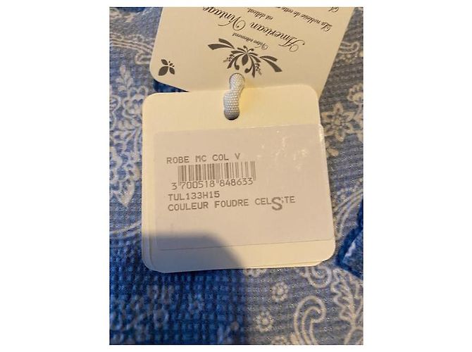 American Vintage Kleid aus Viskose Hellblau - Ansicht 12
