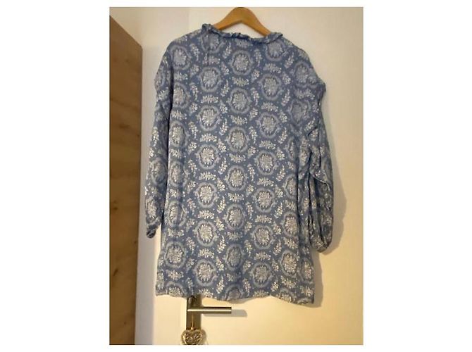 American Vintage Kleid aus Viskose Hellblau - Ansicht 2