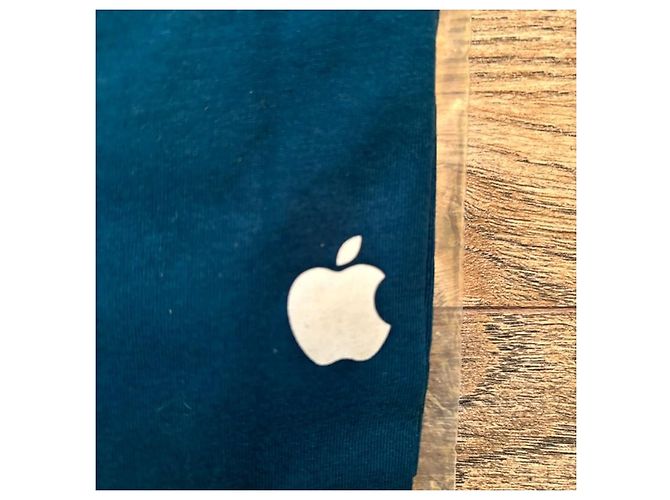 Autre Marque T-shirt unisex a maniche lunghe blu grande limitata per dipendenti Apple con logo - vista 5