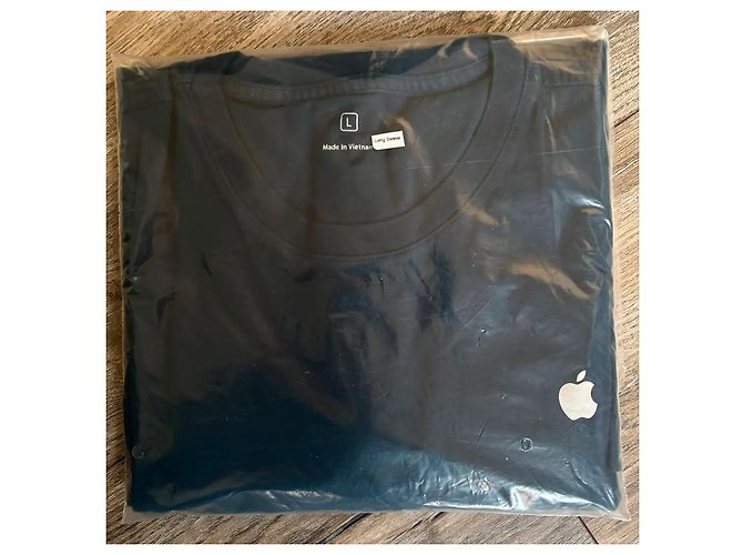 Autre Marque T-shirt unisex a maniche lunghe blu grande limitata per dipendenti Apple con logo - vista 7