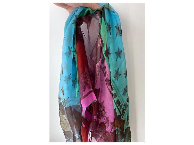 Autre Marque Quadrato in chiffon di seta stampato Multicolore - vista 2