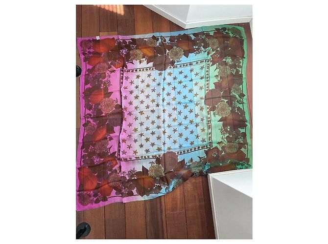Autre Marque Quadrato in chiffon di seta stampato Multicolore - vista 3