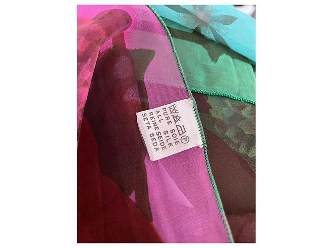 Autre Marque Quadrato in chiffon di seta stampato Multicolore - vista 7