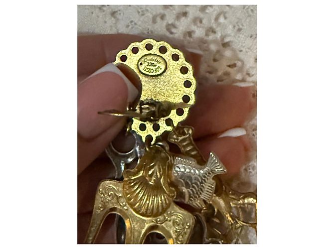 Autre Marque Orecchini a clip Zoé Coste Seaside Oro Gold hardware - vista 4