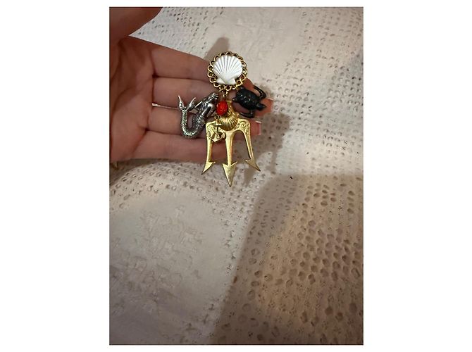 Autre Marque Orecchini a clip Zoé Coste Seaside Oro Gold hardware - vista 3