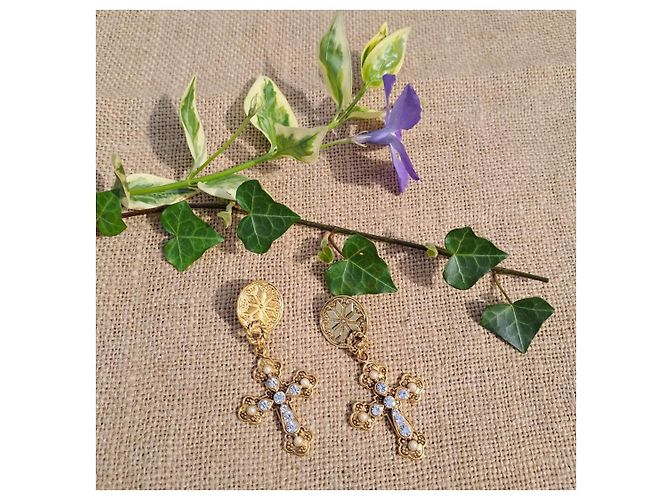 Autre Marque Pendientes Zoé Coste Oro Gold hardware - vista 2