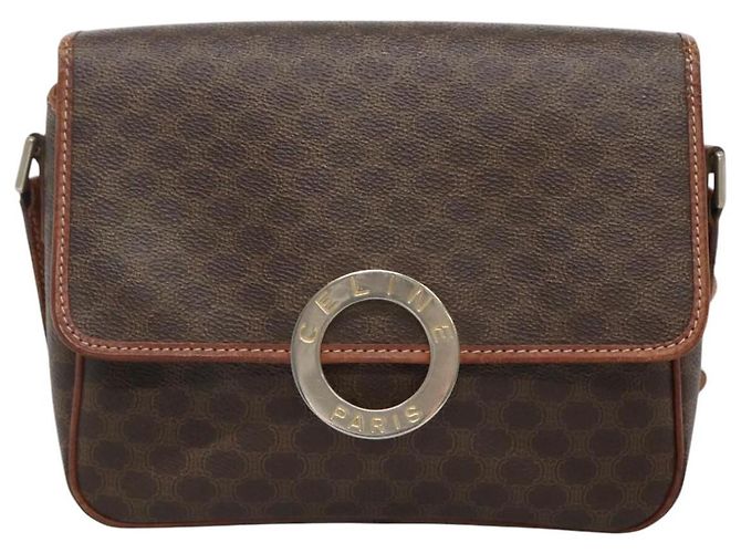 Céline CELINE Macadam Canvas Schultertasche, PVC-Leder, braun, gold, authentisch, EC528 Golden - Ansicht 12