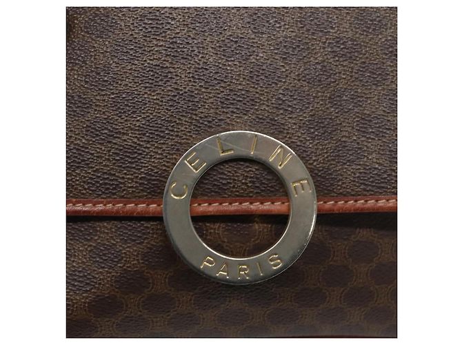 Céline CELINE Macadam Canvas Schultertasche, PVC-Leder, braun, gold, authentisch, EC528 Golden - Ansicht 16