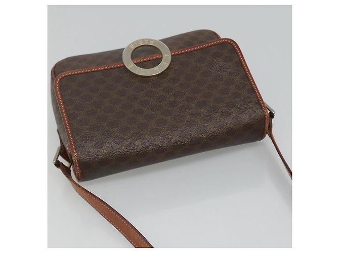 Céline CELINE Macadam Canvas Schultertasche, PVC-Leder, braun, gold, authentisch, EC528 Golden - Ansicht 5
