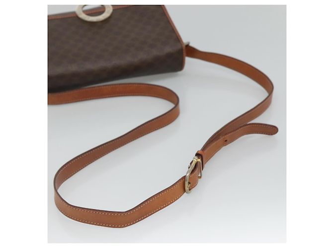 Céline CELINE Macadam Canvas Schultertasche, PVC-Leder, braun, gold, authentisch, EC528 Golden - Ansicht 6