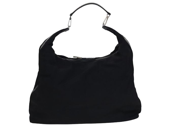 Borsa a spalla GUCCI in nylon nero argento 012 1553 0326 Auth bs23480 - vista 2