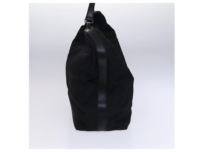 Borsa a spalla GUCCI in nylon nero argento 012 1553 0326 Auth bs23480 - vista 3