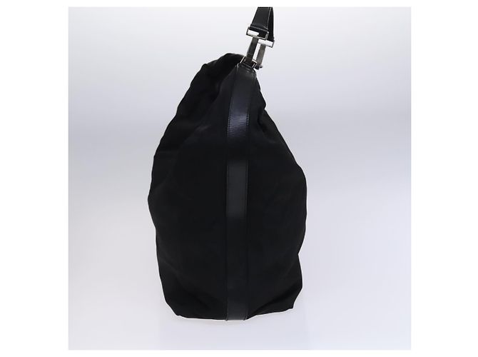 Borsa a spalla GUCCI in nylon nero argento 012 1553 0326 Auth bs23480 - vista 4