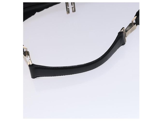 Borsa a spalla GUCCI in nylon nero argento 012 1553 0326 Auth bs23480 - vista 7