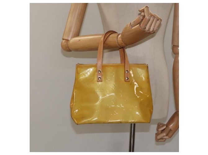 LOUIS VUITTON Monogram Vernis Reade PM Borsa a Mano Beige M91334 LV Auth BA718 - vista 17