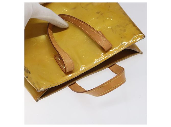 LOUIS VUITTON Monogram Vernis Reade PM Borsa a Mano Beige M91334 LV Auth BA718 - vista 5