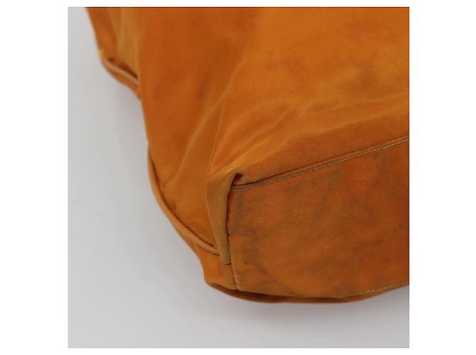 PRADA Shoulder Bag Nylon Orange Gold Auth EC663 Golden - view 11