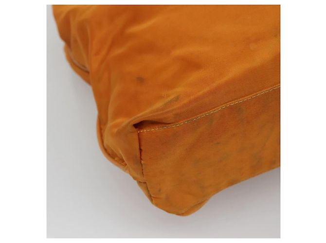 PRADA Shoulder Bag Nylon Orange Gold Auth EC663 Golden - view 12