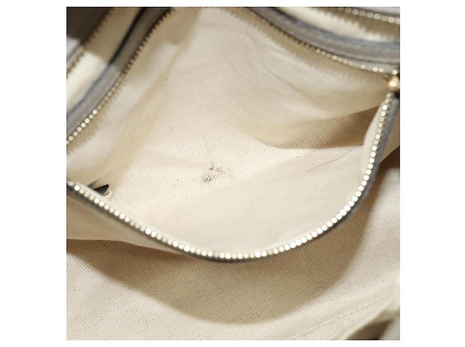 Sac à main en toile GG Guccissima en cuir gris et or 353121 Auth EC864 - vue 10