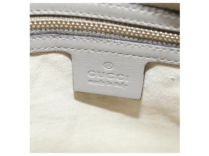 Sac à main en toile GG Guccissima en cuir gris et or 353121 Auth EC864 - vue 17