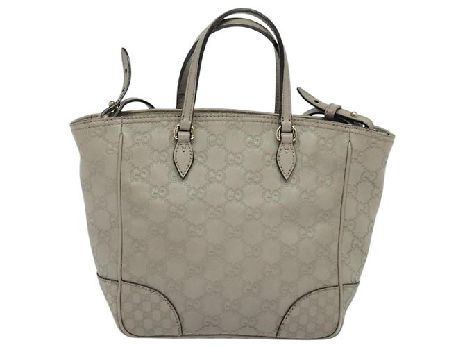 Sac à main en toile GG Guccissima en cuir gris et or 353121 Auth EC864 - vue 2