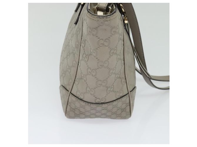 Sac à main en toile GG Guccissima en cuir gris et or 353121 Auth EC864 - vue 3